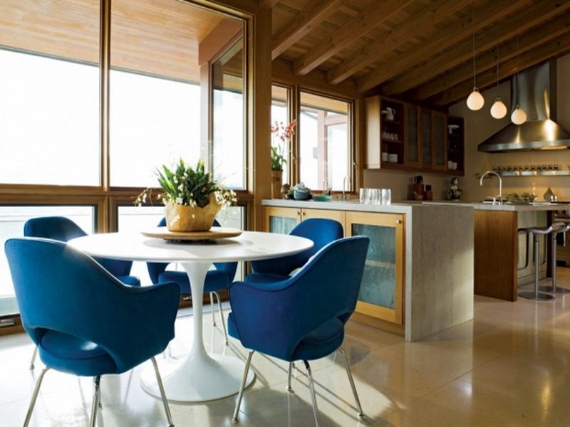 Blue kitchen chairs