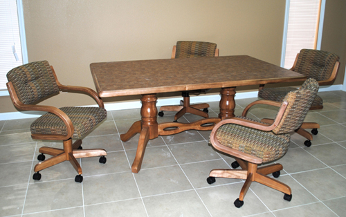 Kitchen Table And Chairs With Wheels 1