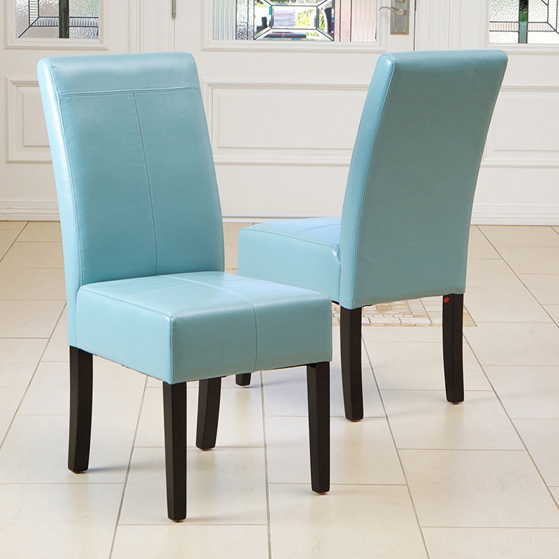 blue dining chairs