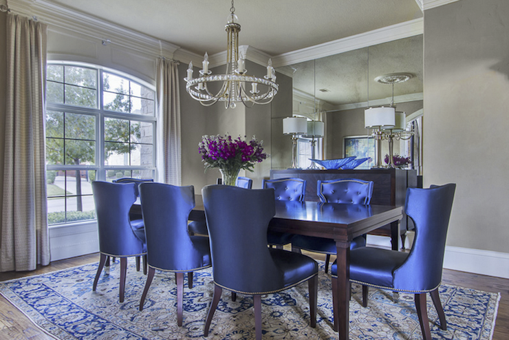blue dining room chairs