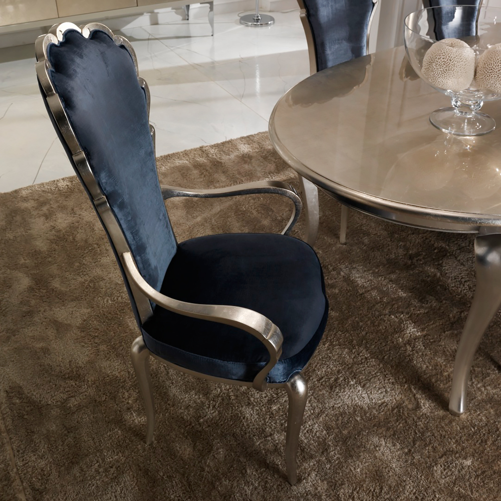 blue velvet dining chairs