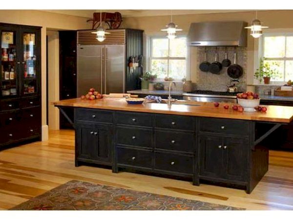 Black Kitchen Pantry Cabinet photo - 2