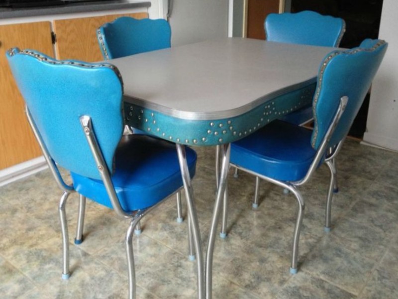 Blue Kitchen Chairs photo - 2
