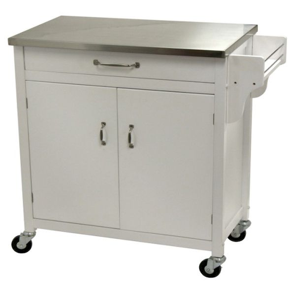Kitchen Cart With Stainless Steel Top photo - 5