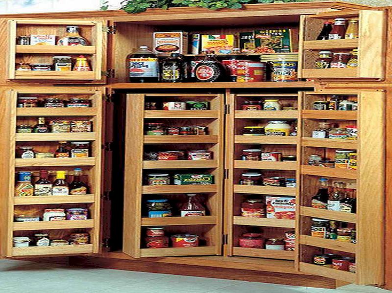 Kitchen Pantry Cabinet Freestanding photo - 2