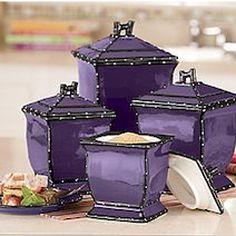Purple Kitchen Canisters photo - 3