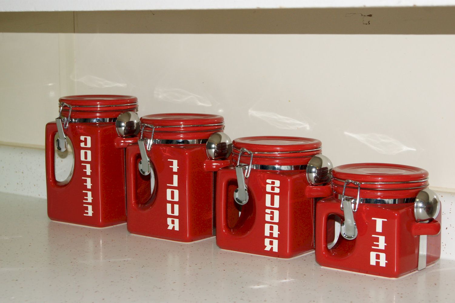 Red Canister Sets For Kitchen photo - 2