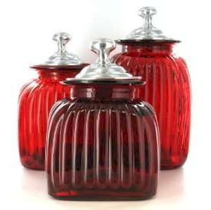 Red Canister Sets For Kitchen photo - 3