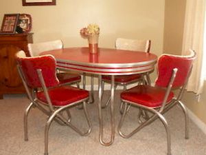 Retro Kitchen Table And Chairs Set photo - 2