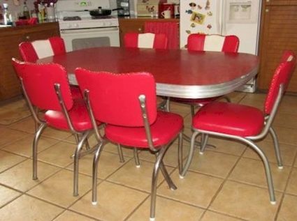 Retro Kitchen Table And Chairs Set photo - 3