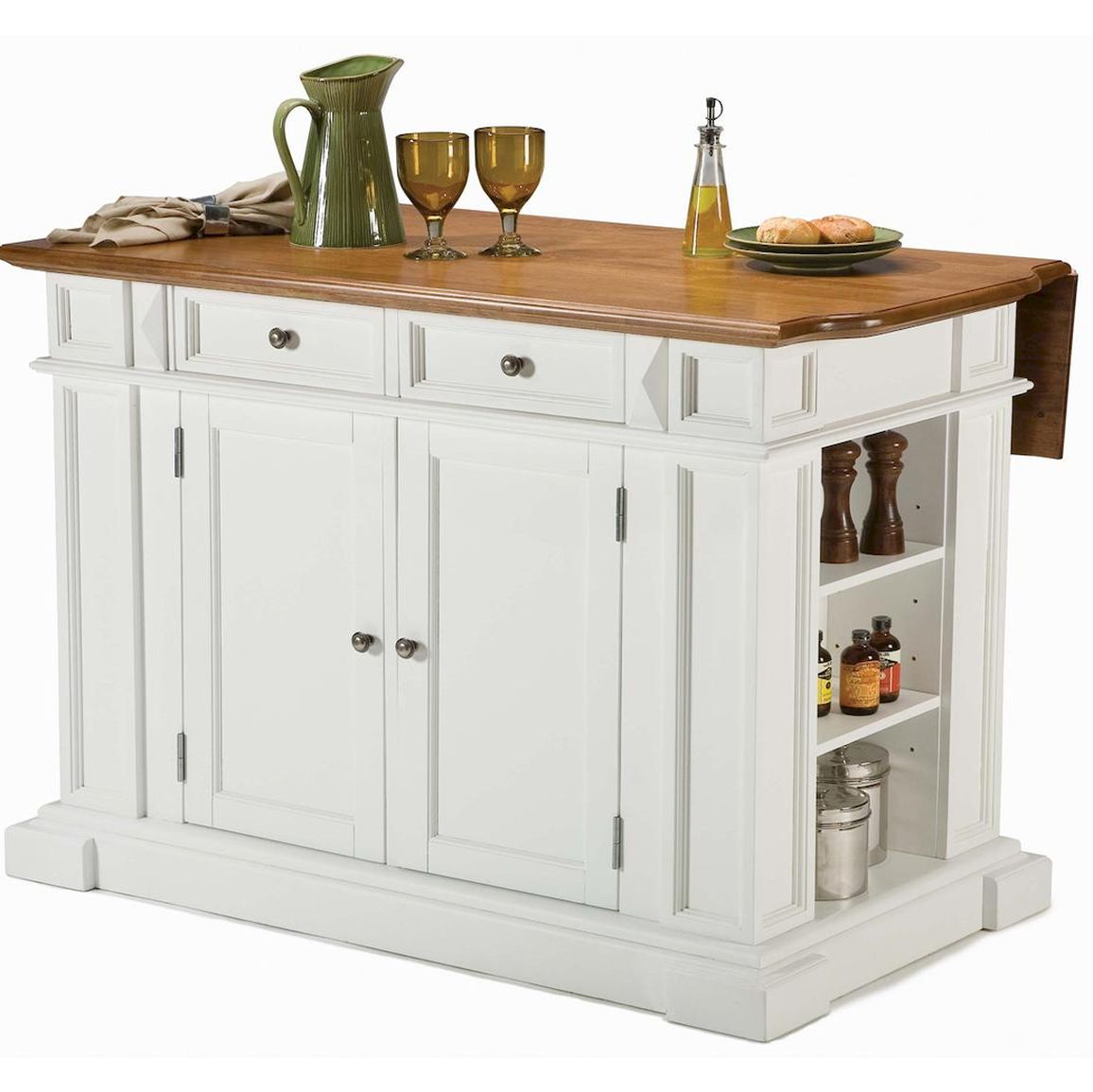 White Kitchen Cart Island photo - 2